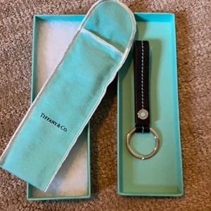 Tiffany leather- strap key chain